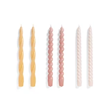 Hay-Candle-kaarsen-long-H29cm-mix-set-van-6-dark-peach-dark-rose