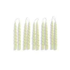 Hay-Candle-kaarsen-mini-swirl-H14cm-set-van-10-light-green