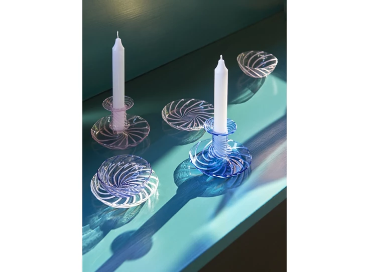 Hay-Flare-kandelaar-D11cm-H75cm-blauw-wit