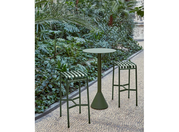 Hay-Palissade-Cone-table-high-rond-60x74cm-olive