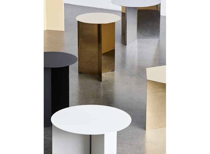Hay-Slit-bijzettafel-Round-lichtgeel