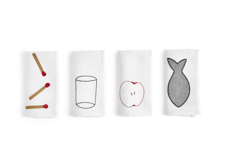 Hay-Sobremesa-Napkin-servet-set-van-4-45x45cm-wit