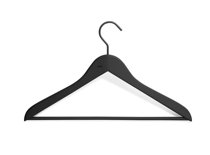 Hay-Soft-kapstok-Slim-met-broeklat-zwart-set-van-4