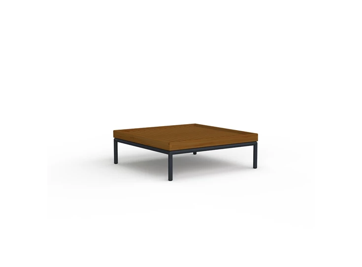 Houe-Level-bijzettafel-81x81cm-frame-powder-coated-grey-aluminium-top-bamboo