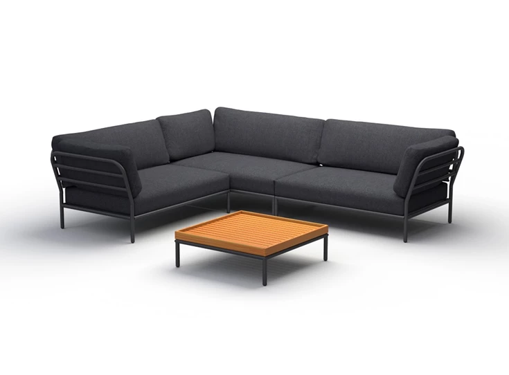 Houe-Level-eenzit-frame-powder-coated-grey-aluminium-kussen-sunbrella-sooty-grey-natte