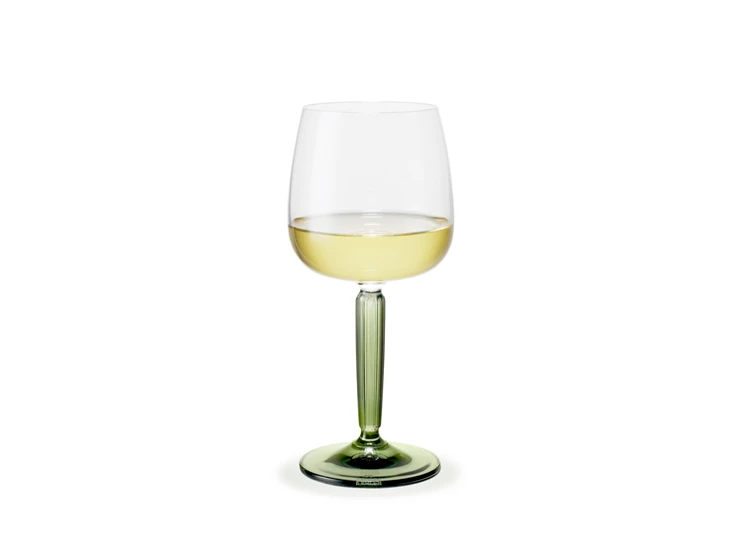 Kahler-Hammershoi-witte-wijn-glas-set-van-2-groene-voet