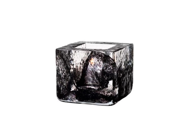 Kosta-Boda-Brick-theelicht-black