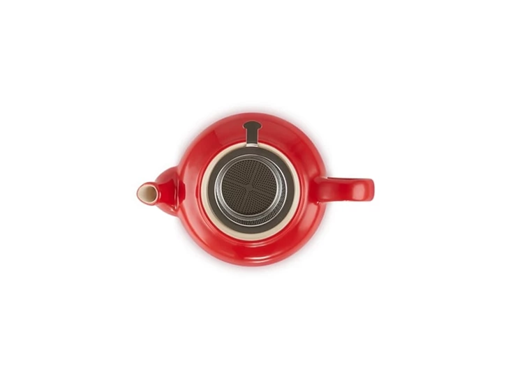 Le-Creuset-aardewerk-theepot-met-inox-filter-13L-kersenrood