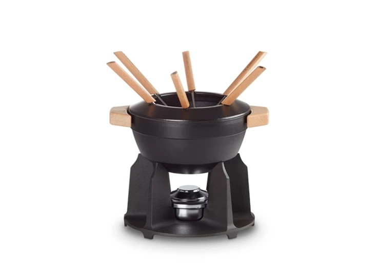 Le-Creuset-fondueset-mhouten-grepen-Mat-Zwart