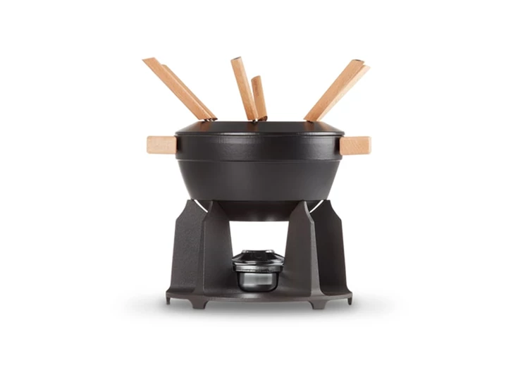 Le-Creuset-fondueset-mhouten-grepen-Mat-Zwart