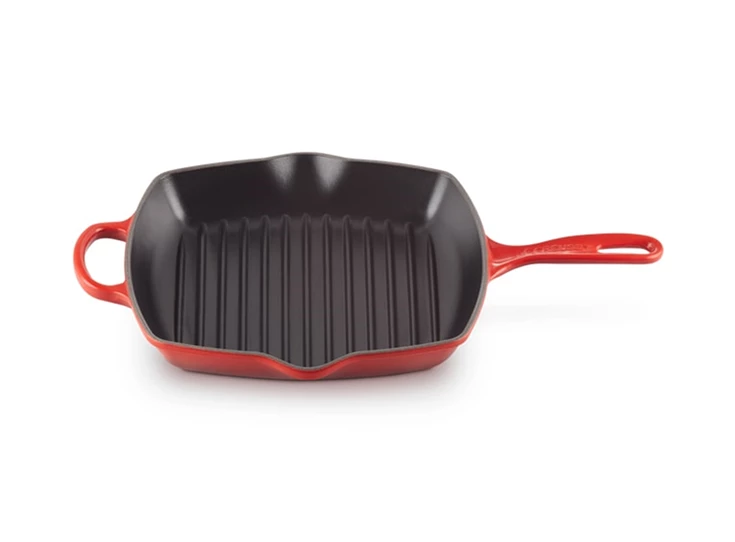Le-Creuset-grillpan-26x26cm-kersenrood