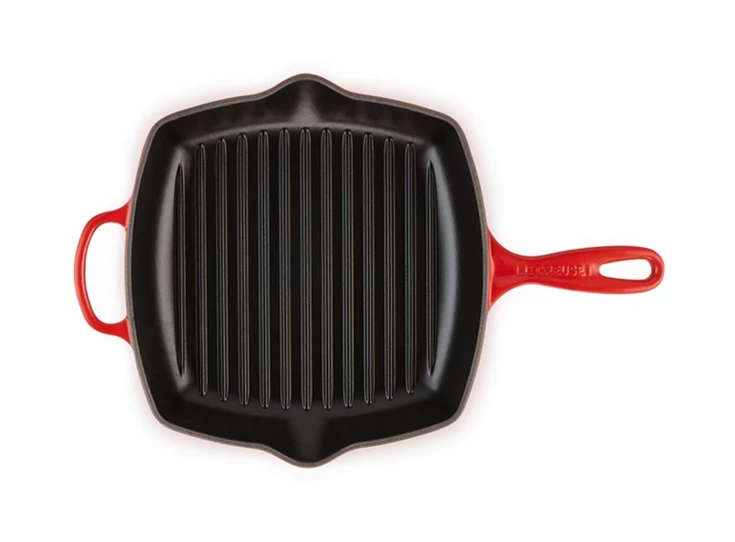 Le-Creuset-grillpan-26x26cm-kersenrood