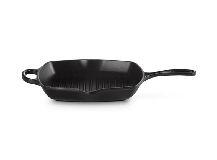 Le-Creuset-grillpan-26x26cm-Mat-Zwart