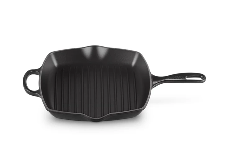 Le-Creuset-grillpan-26x26cm-Mat-Zwart