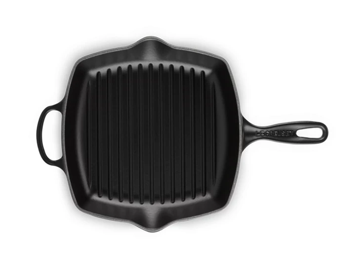 Le-Creuset-grillpan-26x26cm-Mat-Zwart