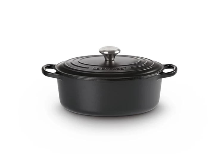 Le-Creuset-ovale-kookpot-29cm-Mat-Zwart
