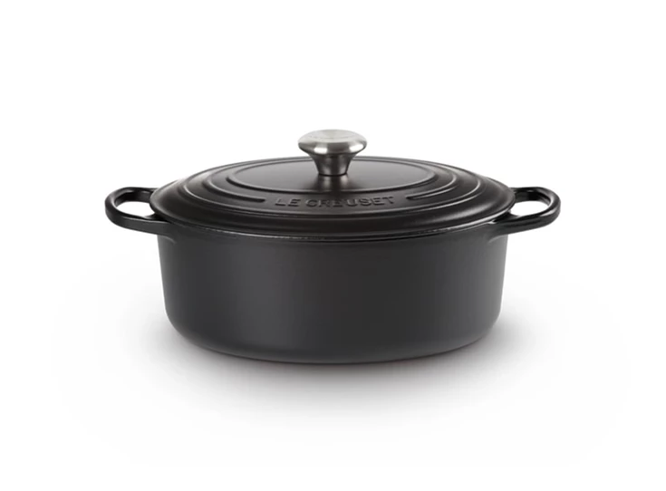 Le-Creuset-ovale-kookpot-33cm-Mat-Zwart