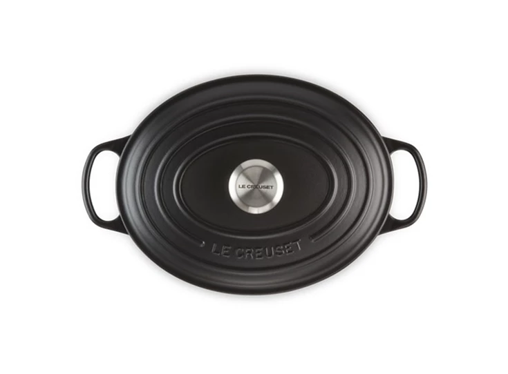 Le-Creuset-ovale-kookpot-33cm-Mat-Zwart