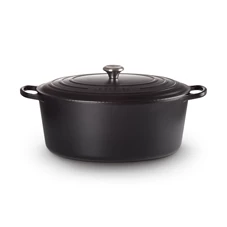 Le-Creuset-ovale-kookpot-40cm-Mat-Zwart