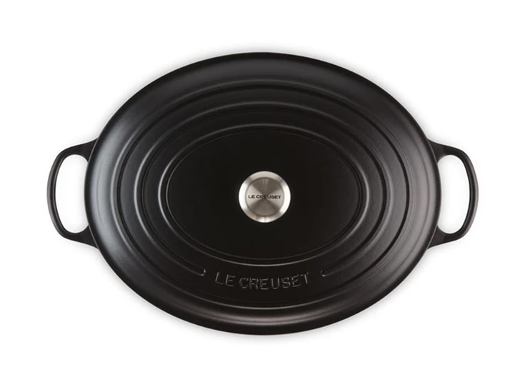 Le-Creuset-ovale-kookpot-40cm-Mat-Zwart