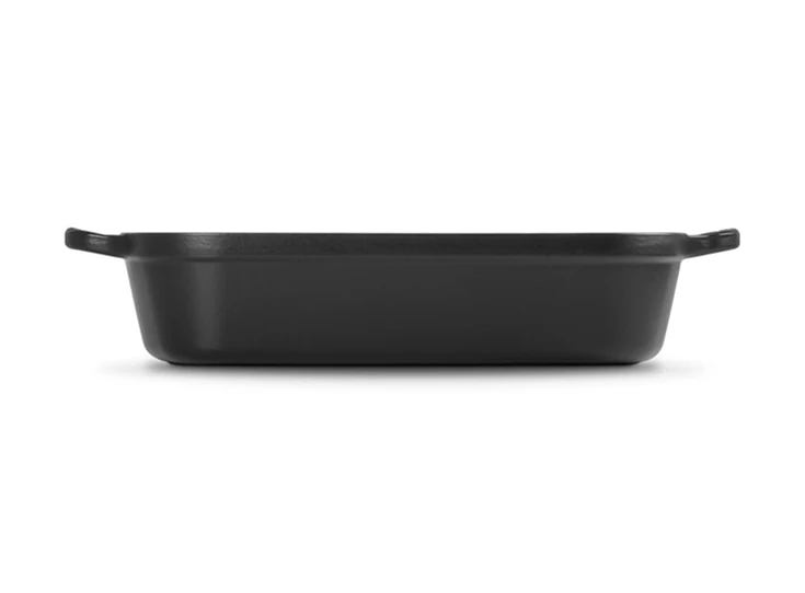 Le-Creuset-rechth-braadslede-40x30cm-Mat-Zwart