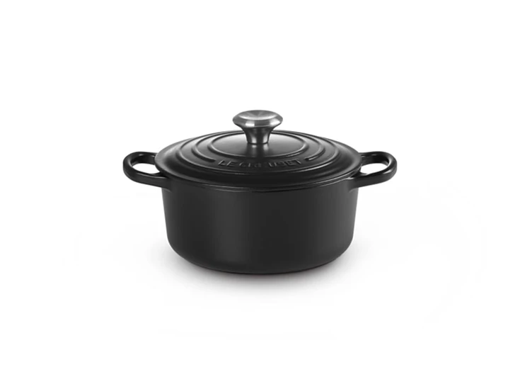 Le-Creuset-ronde-kookpot-20cm-Mat-Zwart