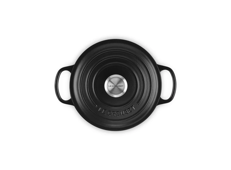 Le-Creuset-ronde-kookpot-20cm-Mat-Zwart
