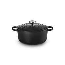 Le-Creuset-ronde-kookpot-24cm-Mat-Zwart
