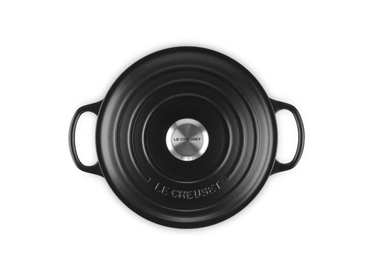 Le-Creuset-ronde-kookpot-24cm-Mat-Zwart