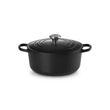Le-Creuset-ronde-kookpot-26cm-mat-zwart