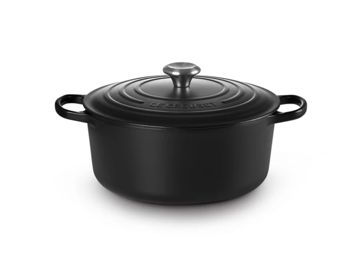 Le-Creuset-ronde-kookpot-28cm-Mat-Zwart