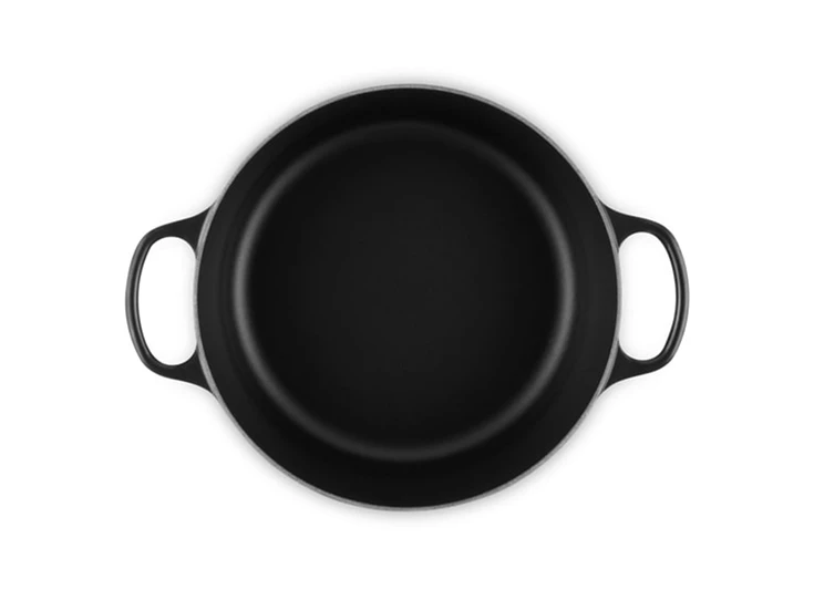 Le-Creuset-ronde-kookpot-28cm-Mat-Zwart