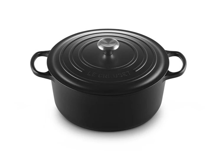 Le-Creuset-ronde-kookpot-30cm-Mat-Zwart