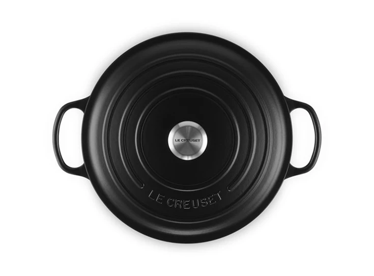 Le-Creuset-ronde-kookpot-30cm-Mat-Zwart