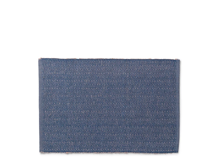 Lyngby-Herrringbone-placemat-43x30cm-blauw