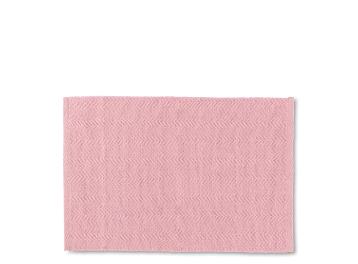 Lyngby-Herrringbone-placemat-43x30cm-rose