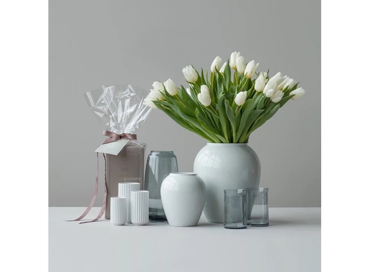 Lyngby-Porcelain-Rhombe-vaas-25cm-wit