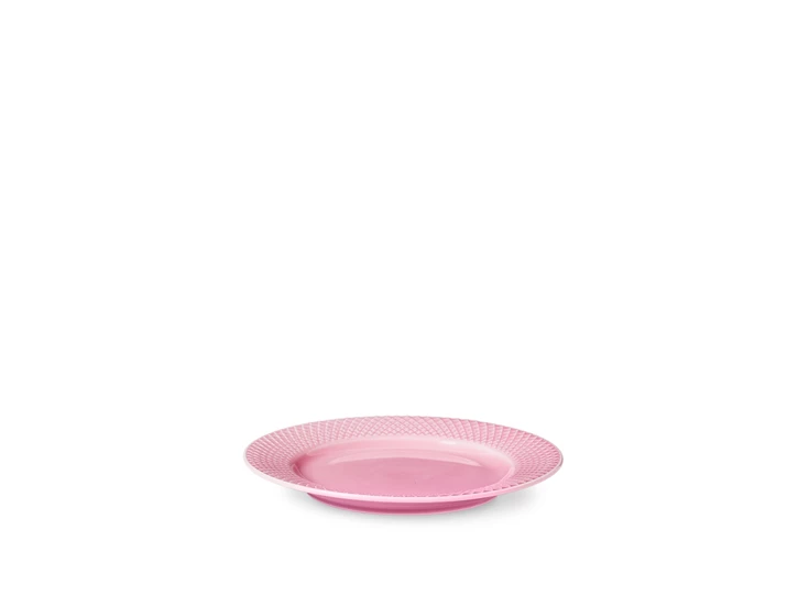 Lyngby-Rhombe-Color-plat-bord-21cm-roze