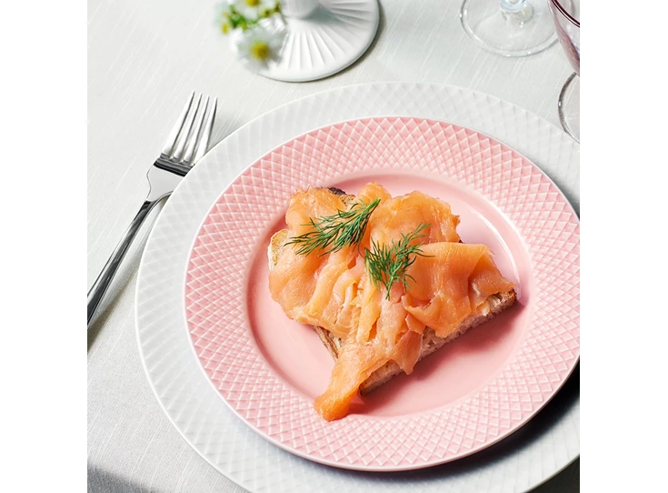 Lyngby-Rhombe-Color-plat-bord-21cm-roze