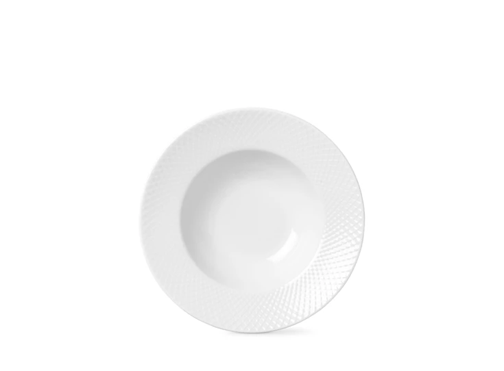 Lyngby-Rhombe-diep-bord-245cm-wit