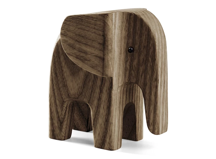 Novoform-olifant-H11-W58-L11cm-smoke-stained-ash-wood