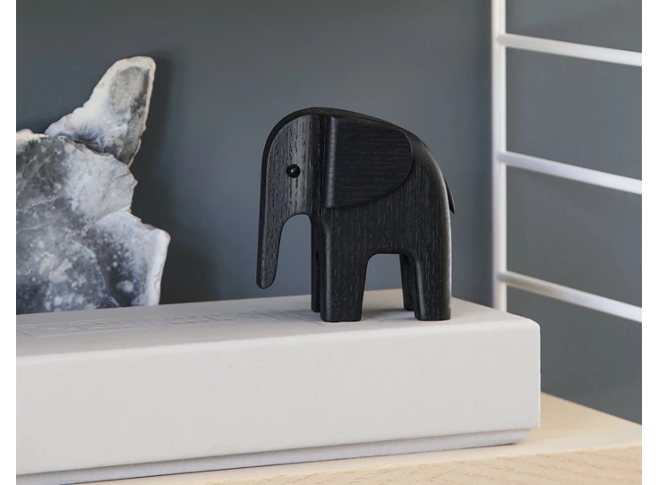 Novoform-olifant-H77-W40-L75cm-black-stained-ash-wood