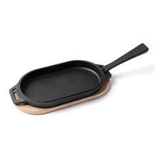 Ooni-gietijzer-pannetje-met-houten-plank-Sizzler-Pan