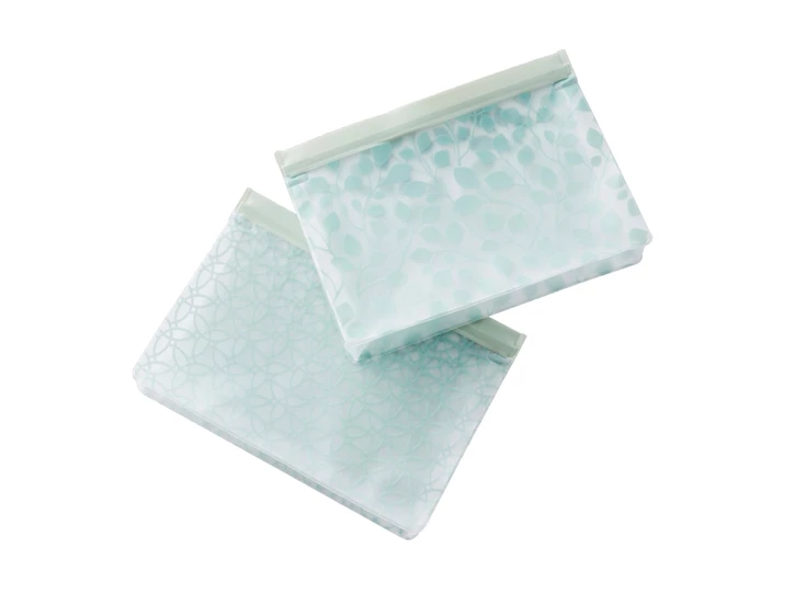 Point-Virgule-set-van-2-herbruikbare-ziplock-zakken-met-bodem-254x19cm-Peva-groen