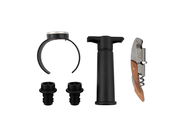 Point-Virgule-wijnset-set-van-5-wijnthermometer-kelnermes-vacuumpomp-2x-stoppen
