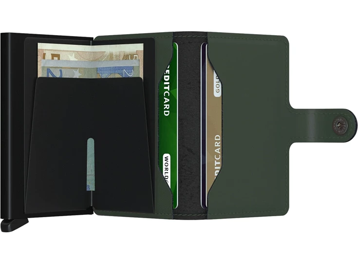 Secrid-miniwallet-Matte-groen-zwart