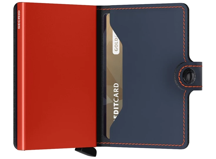 Secrid-miniwallet-Matte-nightblue-oranje
