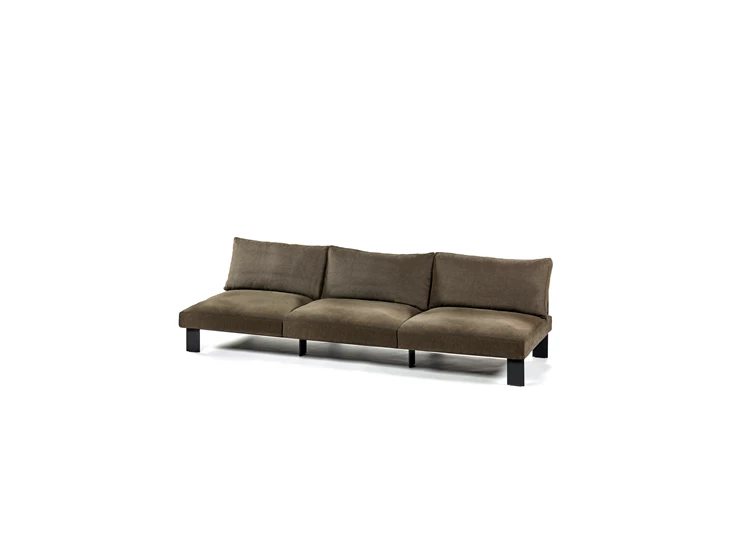 Serax-Bea-Mombaers-Bench-Driezit-273x91-h58-Inclusief-Indoor-Kussen-Sepia