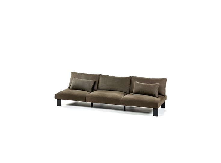 Serax-Bea-Mombaers-Bench-Driezit-273x91-h58-Inclusief-Indoor-Kussen-Sepia