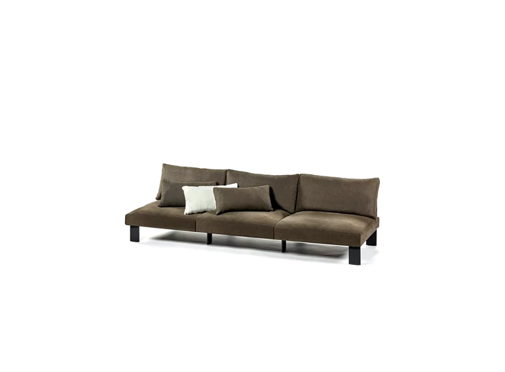 Serax-Bea-Mombaers-Bench-Driezit-273x91-h58-Inclusief-Indoor-Kussen-Sepia